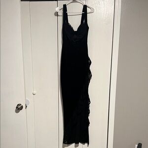 Windsor Black Lace Trim Maxi Dress